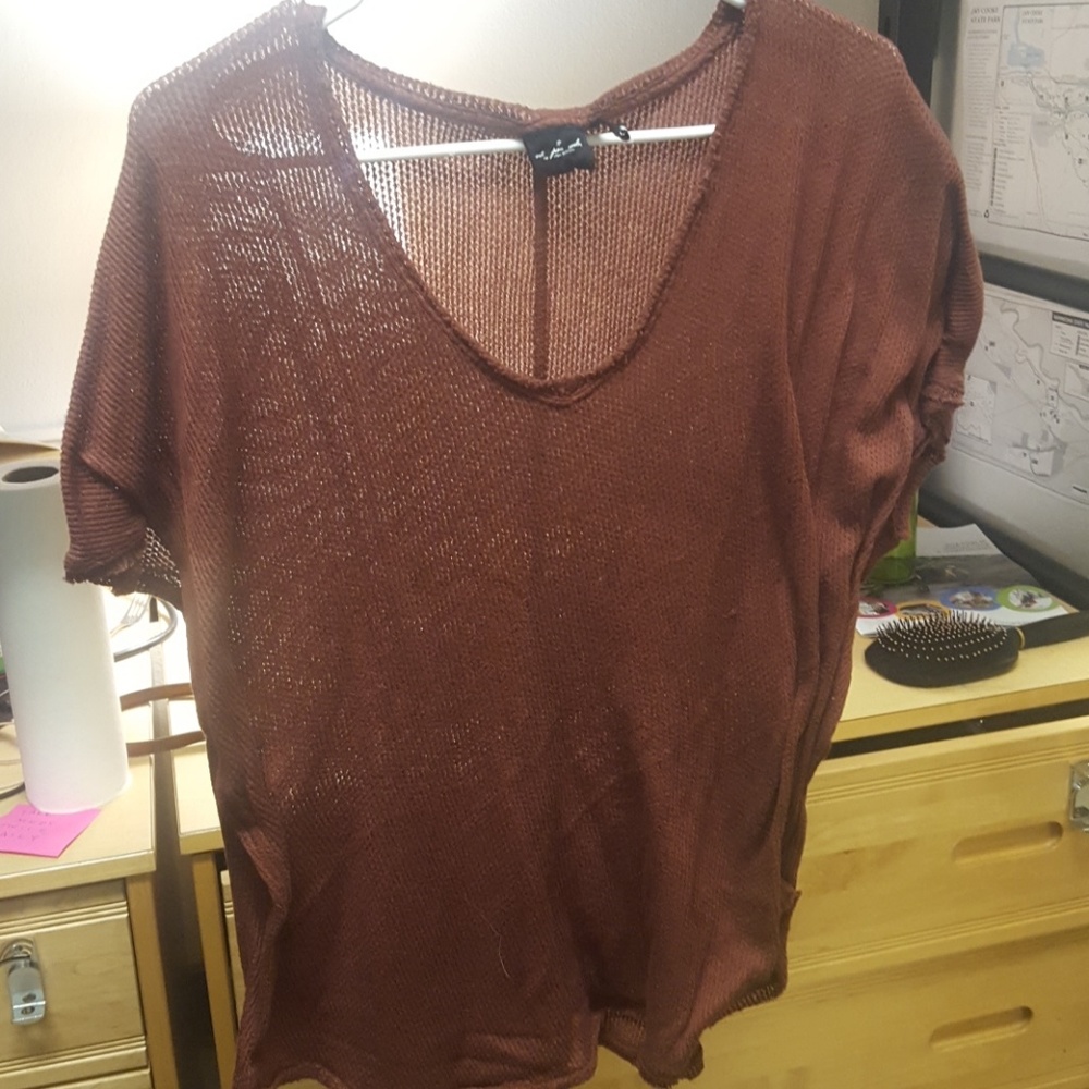 Brown urban outfitters top never worn short sleeve